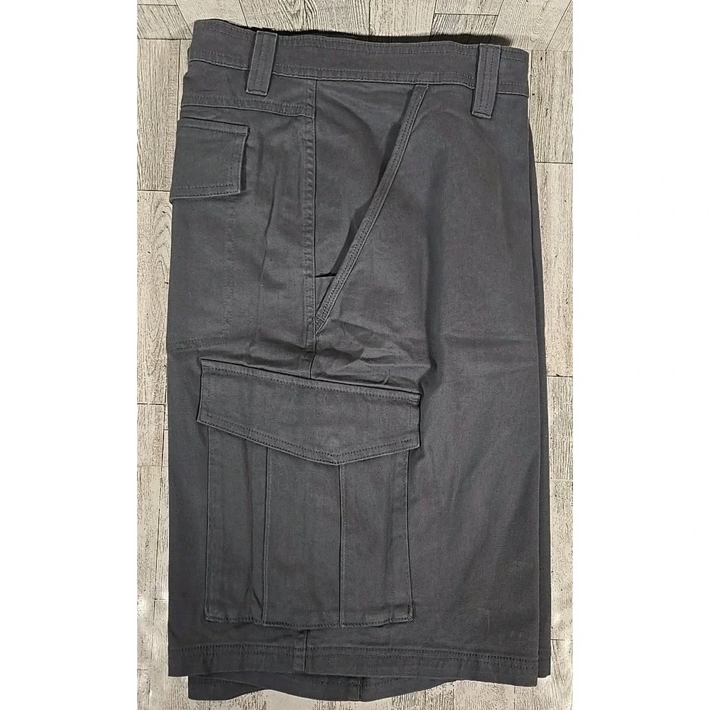 Jockey Rugged Cargo Shorts 42 Gray Turbodry Waistband 4-Way Stretch Pen Pocket
